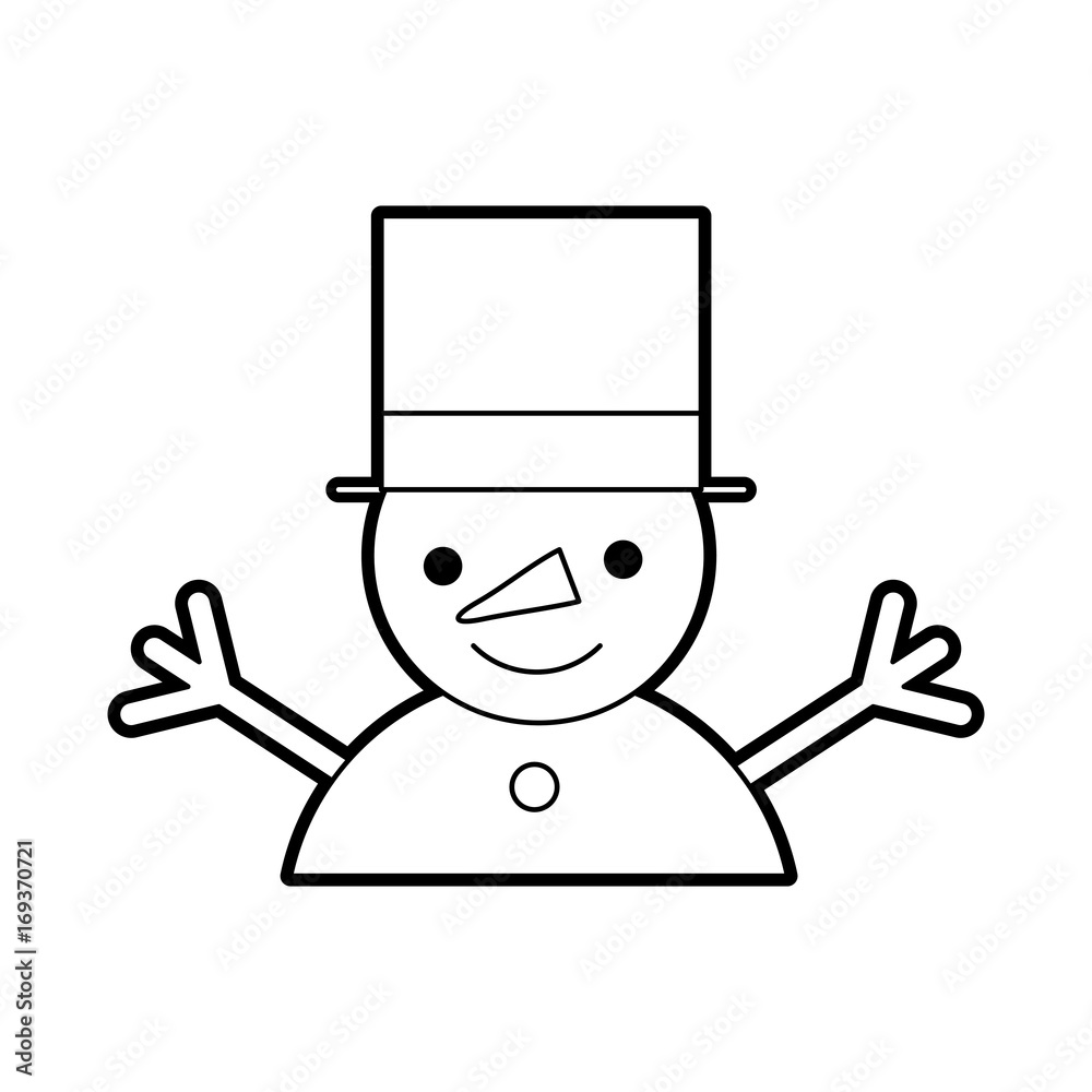 snowman character isolated icon vector illustration design snowman character isolated icon vector illustration design