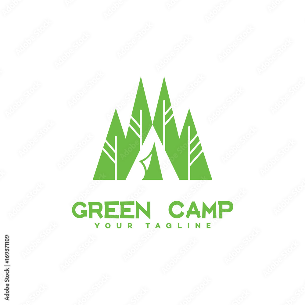 Green camp logo