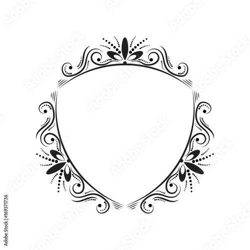 Black classic triangular contour vintage frame