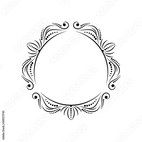 Triangular black classic vintage frame