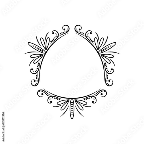 Triangular vintage black classic frame
