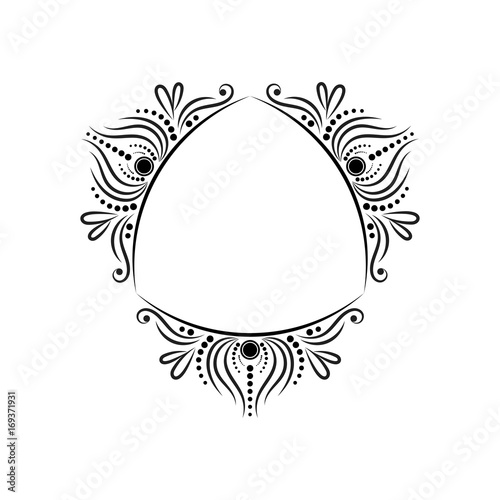 Three-sided vintage black elegant classic frame