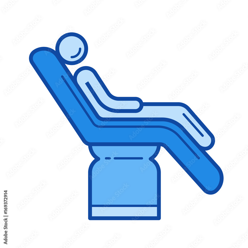 Dental clinic vector line icon isolated on white background. Dental clinic line icon for infographic, website or app. Blue icon designed on a grid system. Dental clinic vector line icon isolated on white background. Dental clinic line icon for infographic, website or app. Blue icon designed on a grid system.
