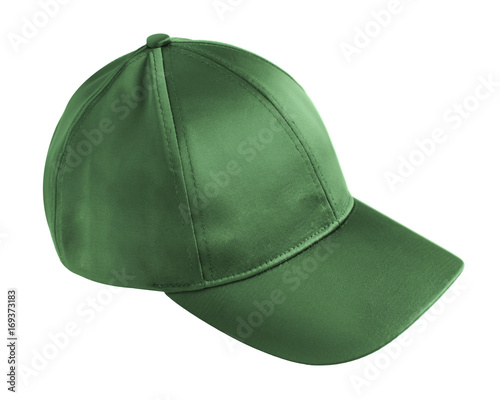 Green cap isolated on white