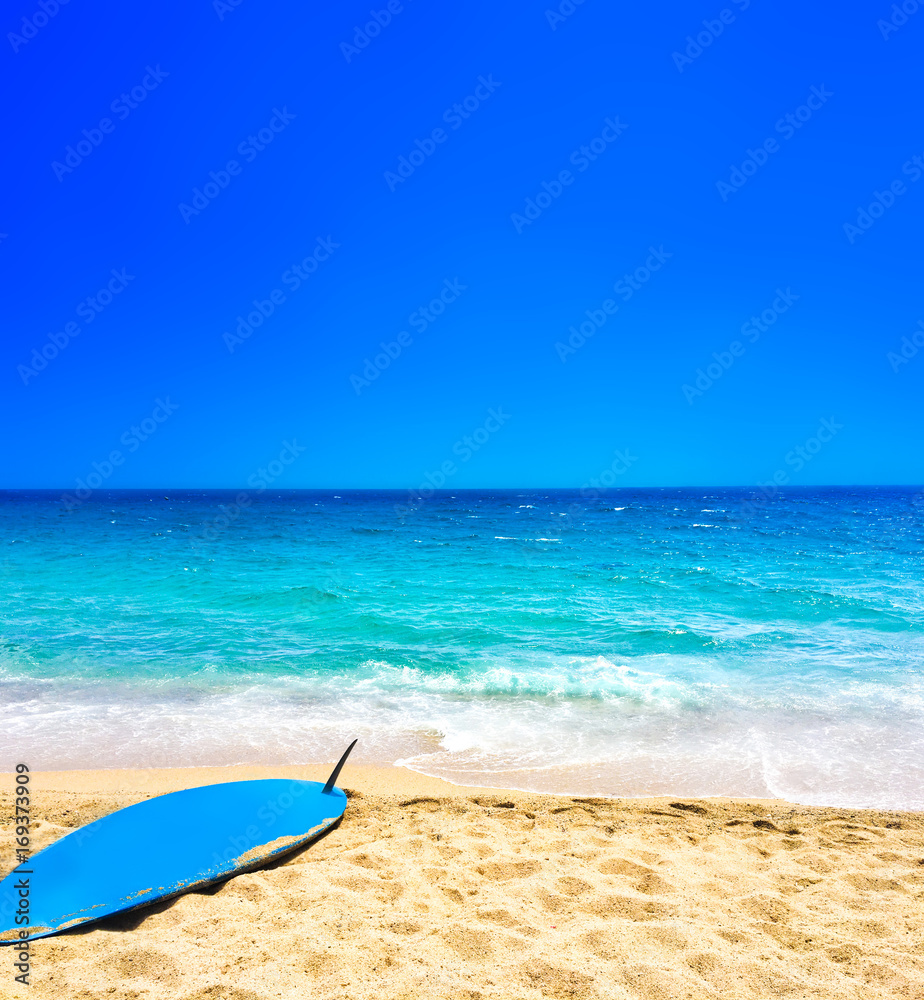 Beach, sea and surf background. Sandy beach, blue sky - Summer relax concept. Beach, sea and surf background. Sandy beach, blue sky - Summer relax concept.