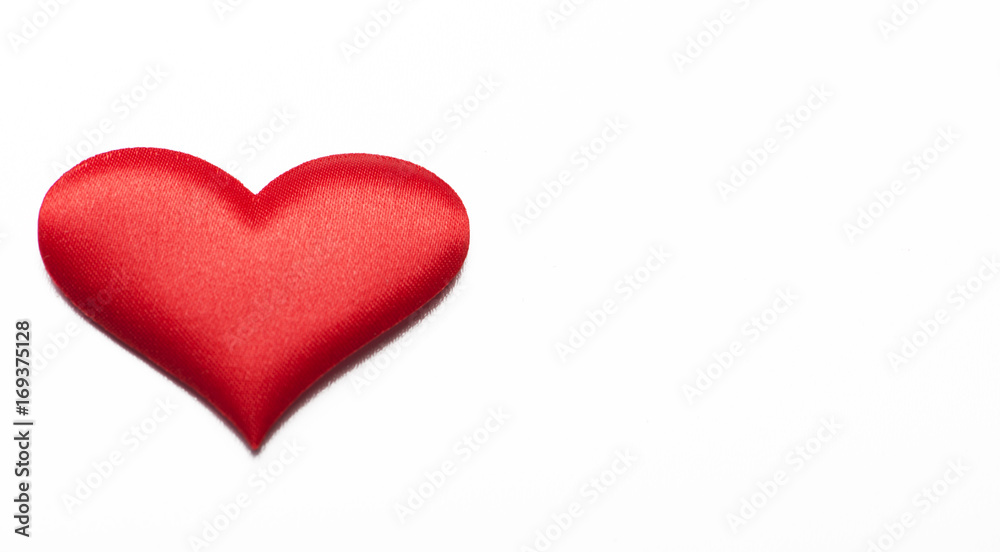 Red heart on white background. Isolated. Copy spae. Red heart on white background. Isolated. Copy spae.