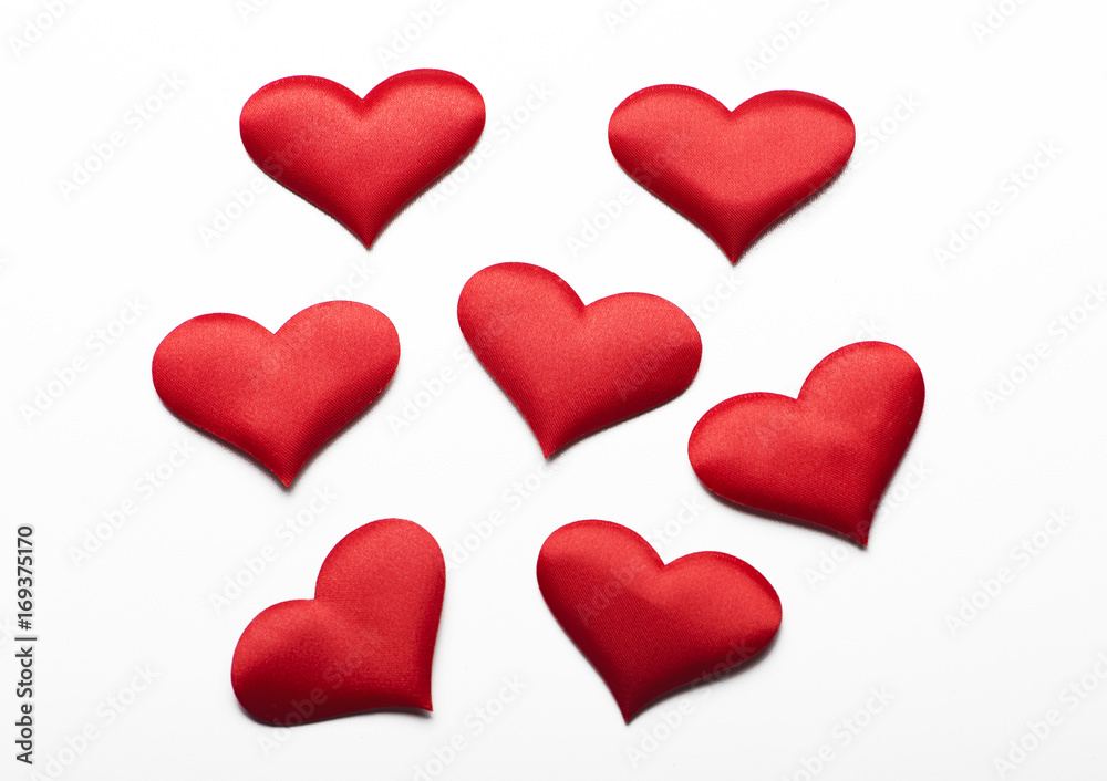 Various red hearts on white background. Isolated. Various red hearts on white background. Isolated.