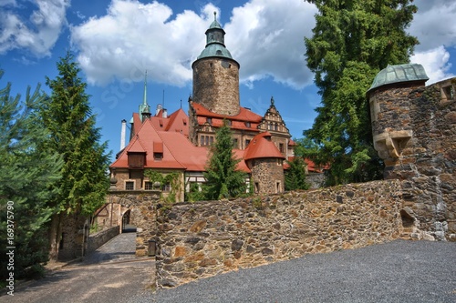 Medieval defensive Czocha castle in Lesna, Poland