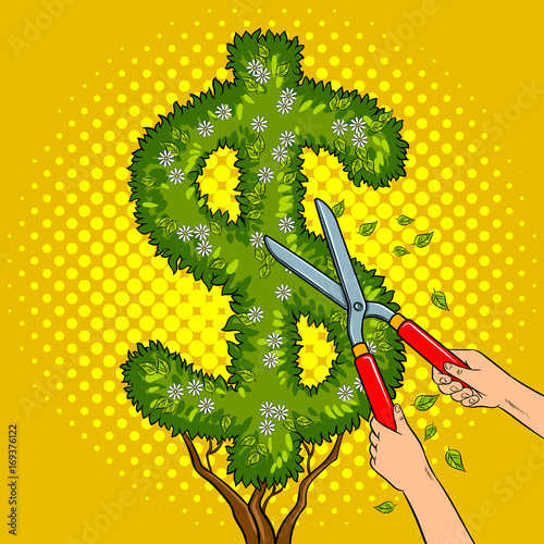 Bush in the form of dollar sign pop art vector