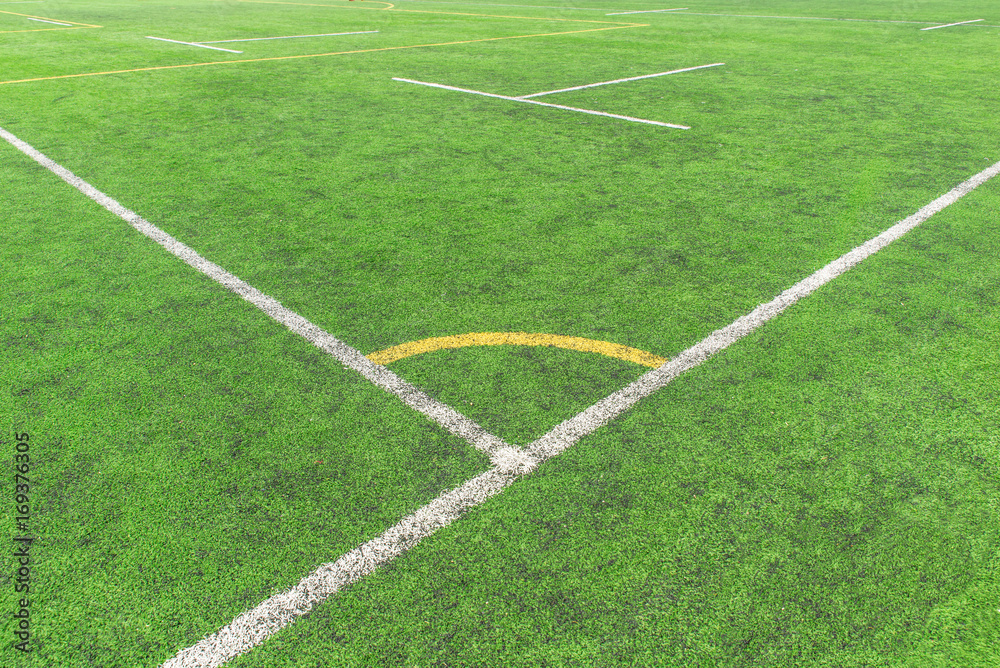 Obraz premium corner of a football court