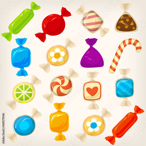 Colorful candy set