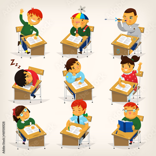 Kids at desks