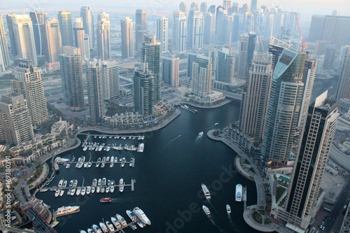 Dubai Marina aerial view