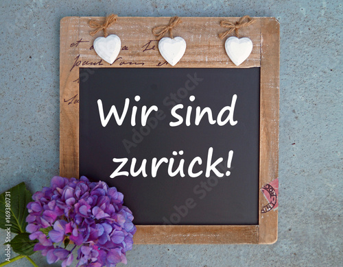 Wir sind zurück! - Kundeninfo