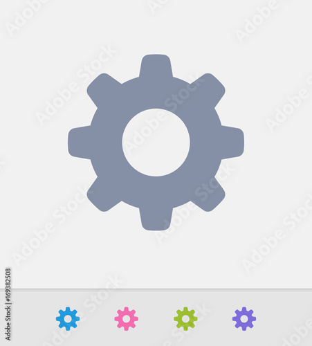 Gear - Granite Icons. A professional, pixel-perfect icon designed on a 32x32 pixel grid and redesigned on a 16x16 pixel grid for very small sizes.