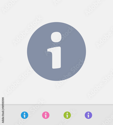 Information Button - Granite Icons. A professional, pixel-perfect icon designed on a 32x32 pixel grid and redesigned on a 16x16 pixel grid for very small sizes.