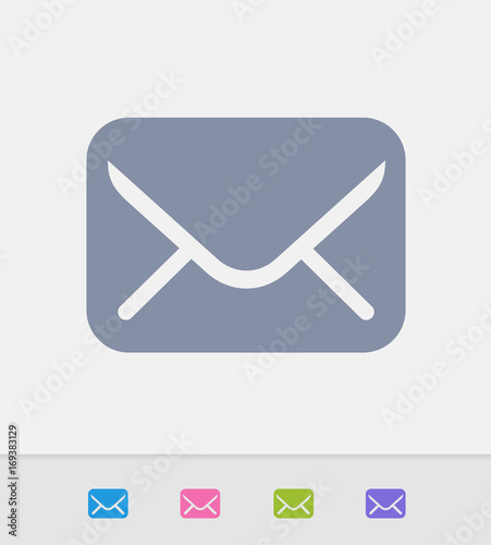 Mail - Granite Icons. A professional, pixel-perfect icon designed on a 32x32 pixel grid and redesigned on a 16x16 pixel grid for very small sizes.