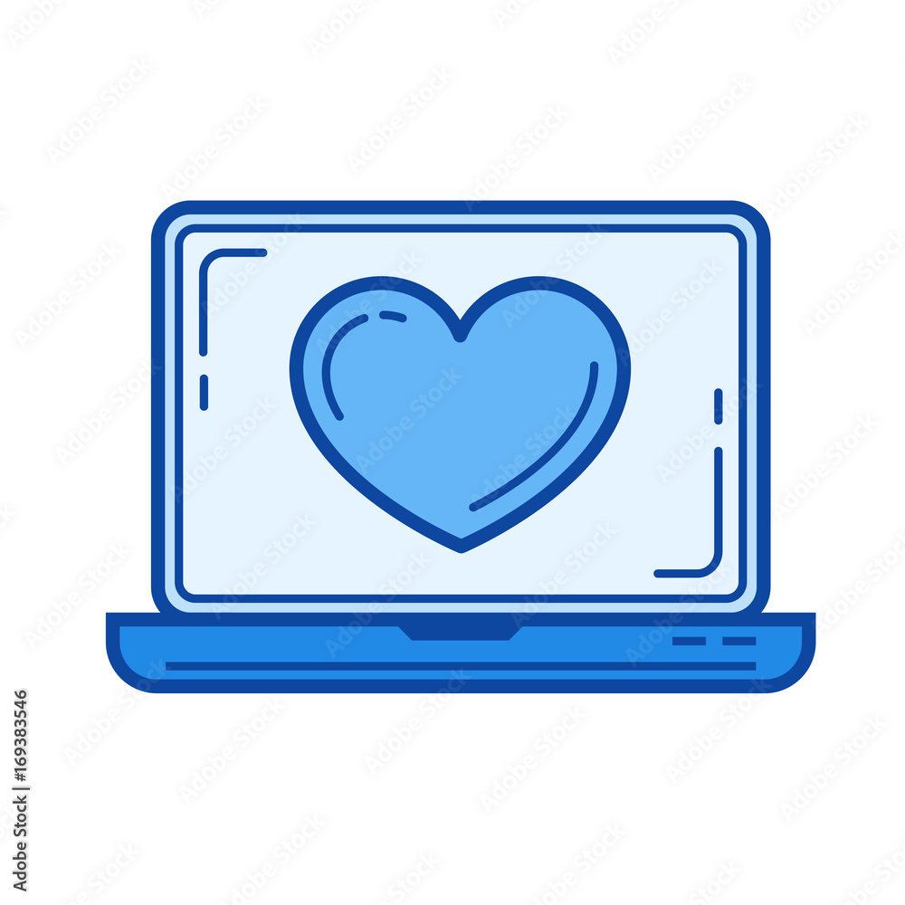 Social media vector line icon isolated on white background. Social media line icon for infographic, website or app. Blue icon designed on a grid system. Social media vector line icon isolated on white background. Social media line icon for infographic, website or app. Blue icon designed on a grid system.