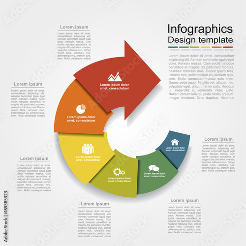 Infographic template. Can be used for workflow layout, diagram, business step options, banner, web design.
