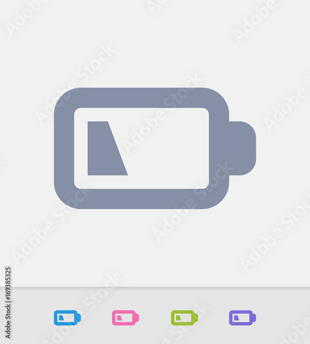 Low Battery Energy - Granite Icons. A professional, pixel-perfect icon designed on a 32x32 pixel grid and redesigned on a 16x16 pixel grid for very small sizes.