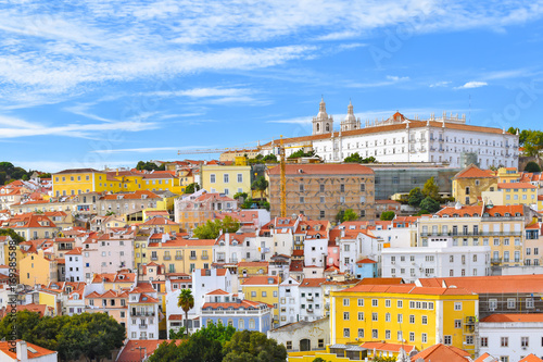 Lisbon town skyline at Alfama, Portugal