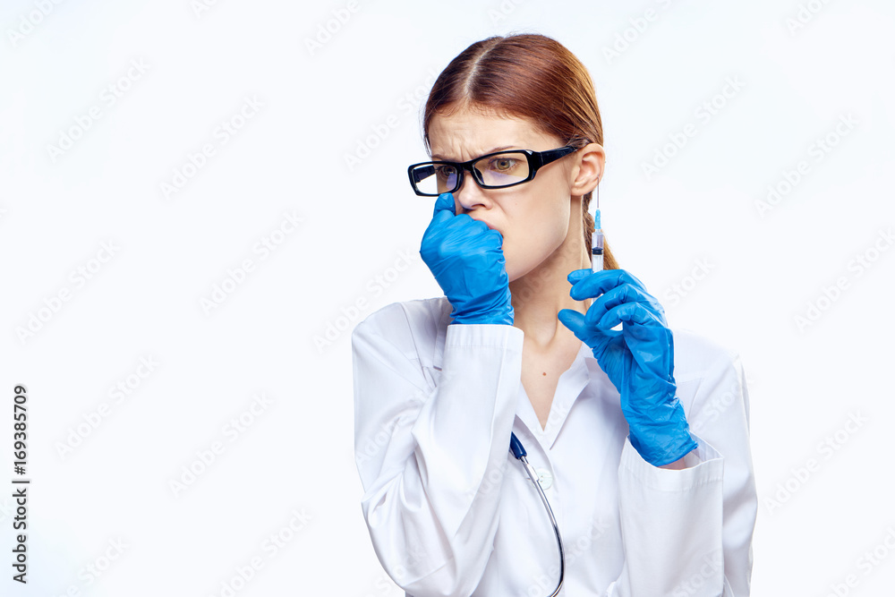 Woman with glasses doctor