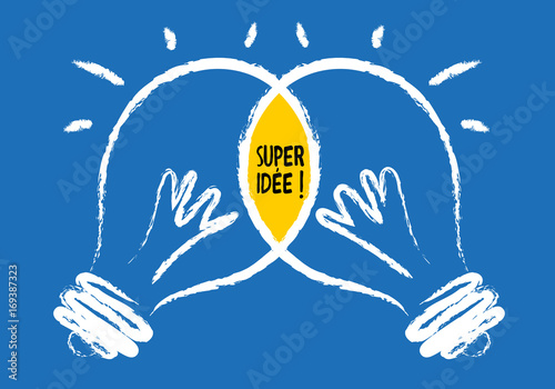 idée - concept - coopération - créatif - partenariat - ampoule - partenaire