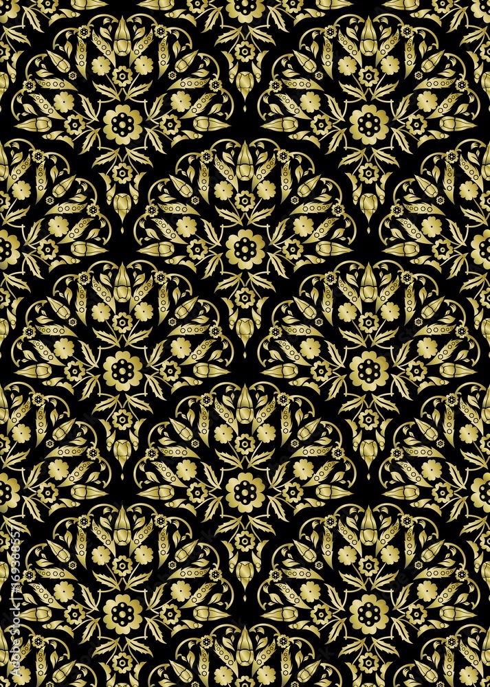 Muster mit Blumenornament Muster mit Blumenornament