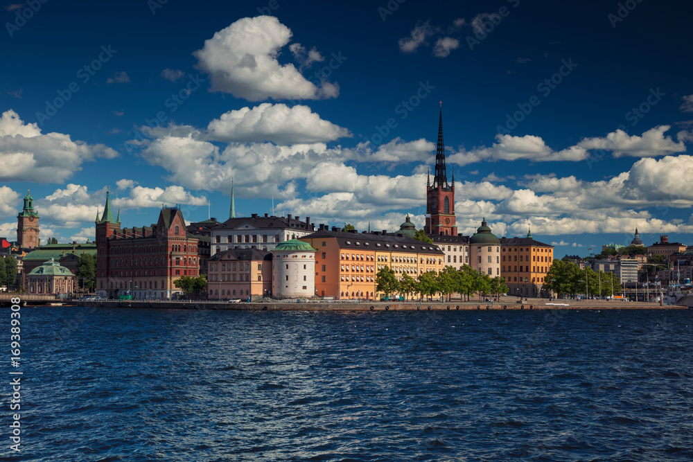 Stockholm. Cityscape image of old town Stockholm, Sweden during during sunny day.