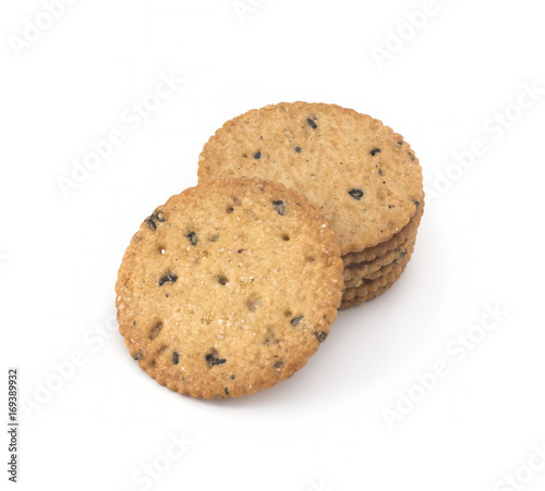 Dietary cookies, biscuits on white background