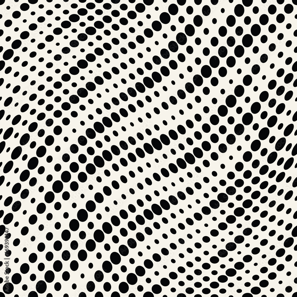 geometric dots halftone seamless vector pattern design