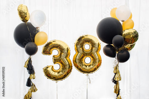 Decoration for 38 years birthday, anniversary photo