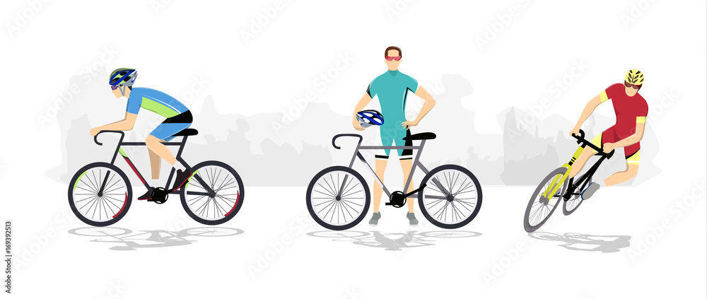 Naklejka premium Road cycling sport.