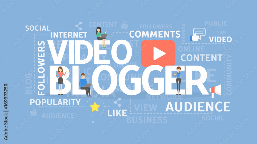 Fototapeta premium Video blogger concept.
