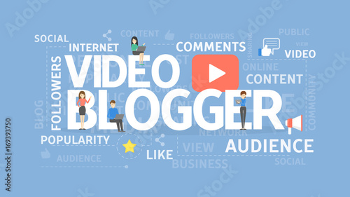 Video blogger concept.