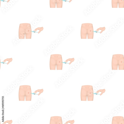 Intramuscular injection into the buttock with a syringe. Medicine single icon in cartoon style vector symbol stock illustration web.