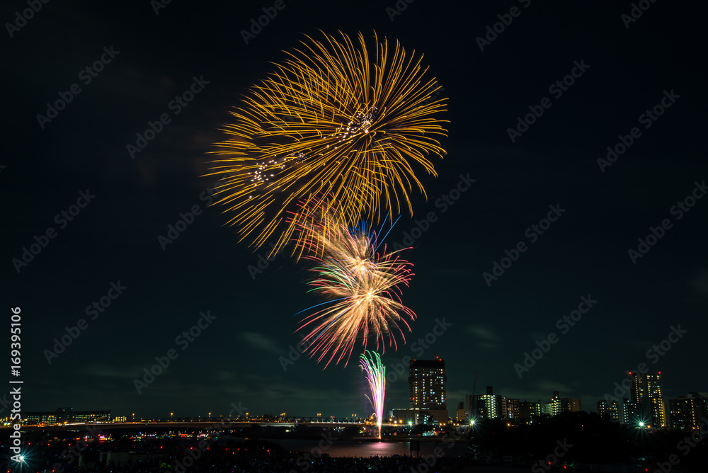 Japanese fireworks - 日本の花火　東京足立区９