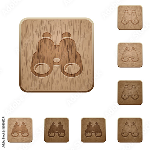 Binoculars wooden buttons