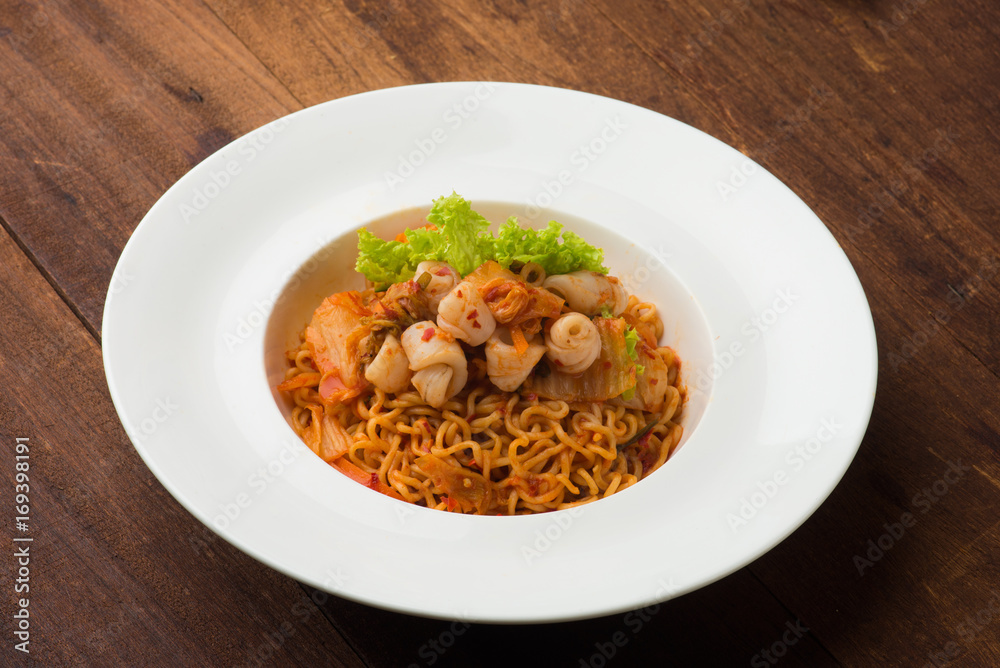 korean kimchi squid ramen korean kimchi squid ramen