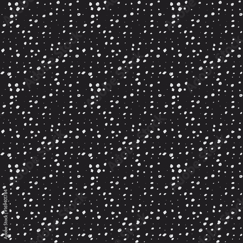 Randomly placed dots seamless vector pattern. Hand drawn speckles and spots decorative texture. Background for print, textile, fabric, wallpaper, card, poster, home decor, packaging, wrapping.
