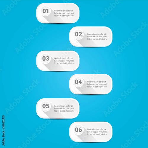 vector clean modern white Infographic banners set