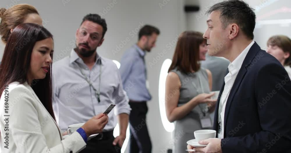 Business executives meeting at a networking event