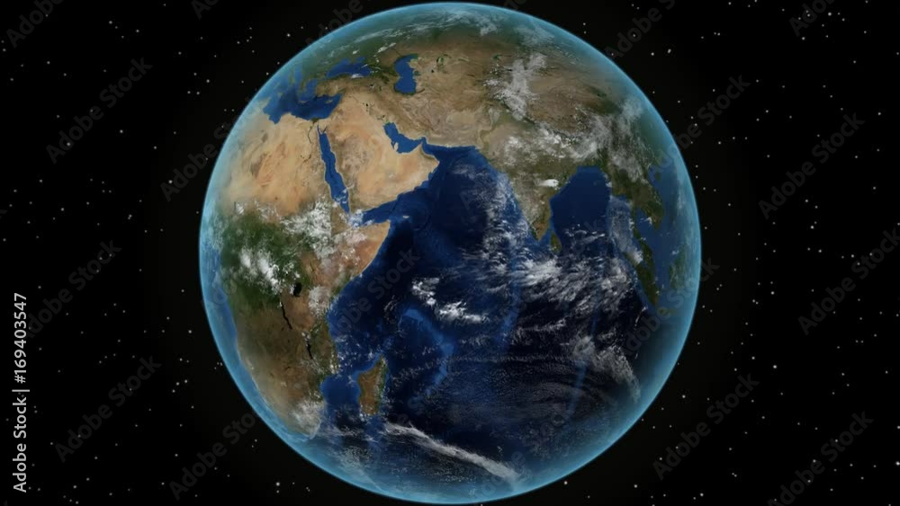 Gabon. 3D Earth in space - zoom in on Gabon outlined. Star sky background Gabon. 3D Earth in space - zoom in on Gabon outlined. Star sky background