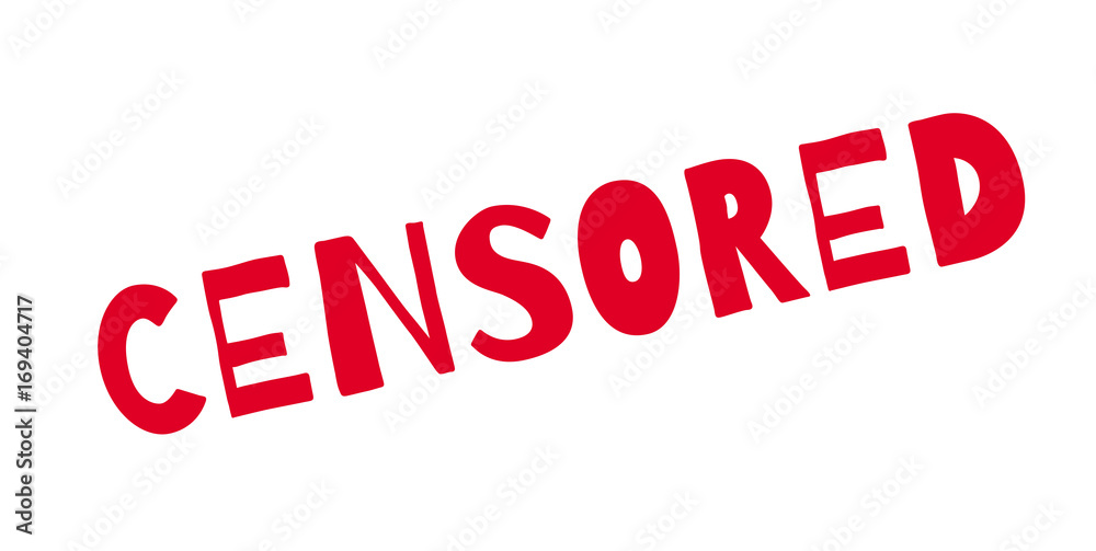 Censored rubber stamp. Grunge design with dust scratches. Effects can be easily removed for a clean, crisp look. Color is easily changed. Censored rubber stamp. Grunge design with dust scratches. Effects can be easily removed for a clean, crisp look. Color is easily changed.