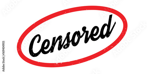 Censored rubber stamp. Grunge design with dust scratches. Effects can be easily removed for a clean, crisp look. Color is easily changed.