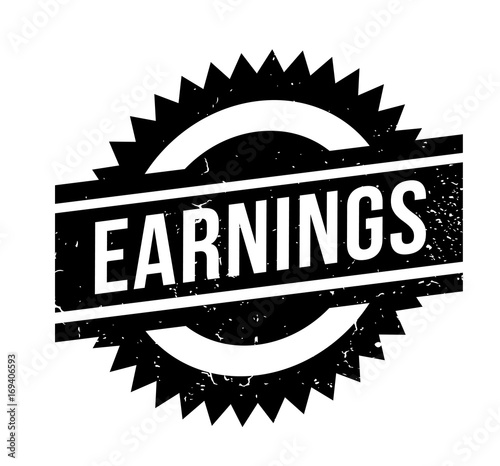 Earnings rubber stamp. Grunge design with dust scratches. Effects can be easily removed for a clean, crisp look. Color is easily changed.