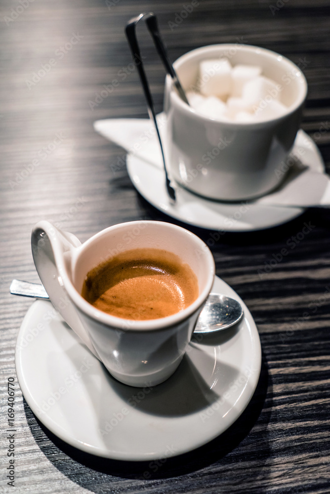 cup of coffee in the cafe cup of coffee in the cafe