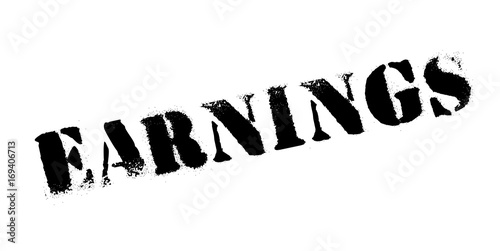Earnings rubber stamp. Grunge design with dust scratches. Effects can be easily removed for a clean, crisp look. Color is easily changed.
