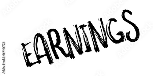 Earnings rubber stamp. Grunge design with dust scratches. Effects can be easily removed for a clean, crisp look. Color is easily changed.