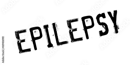 Epilepsy rubber stamp. Grunge design with dust scratches. Effects can be easily removed for a clean, crisp look. Color is easily changed.